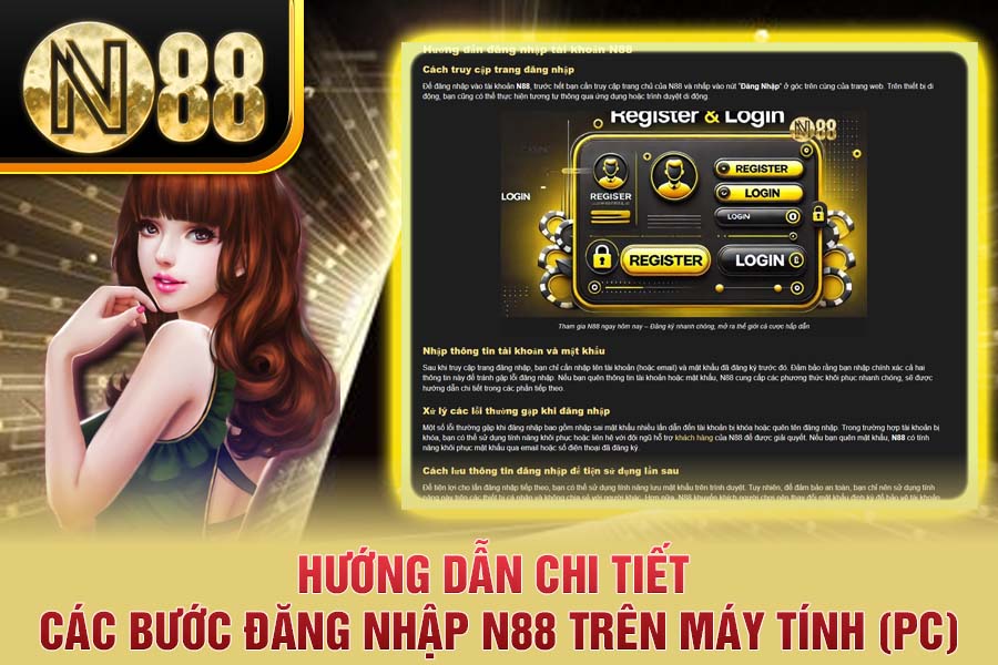 Hướng dẫn chi tiết các bước đăng nhập N88 trên máy tính