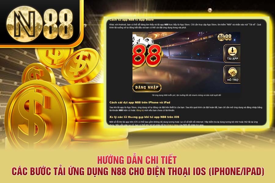 Hướng dẫn chi tiết các bước tải ứng dụng N88 cho điện thoại iOS
